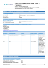 Contact Cleaner pour cuve à pression 10 l - FDS